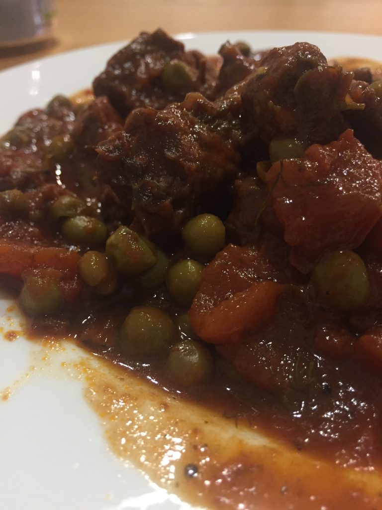 casserole beef with peas