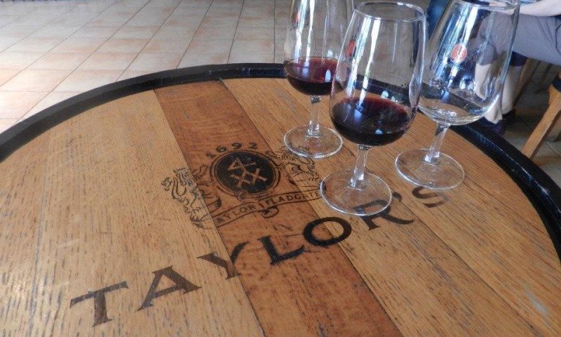 Trying the port wine in Portugal