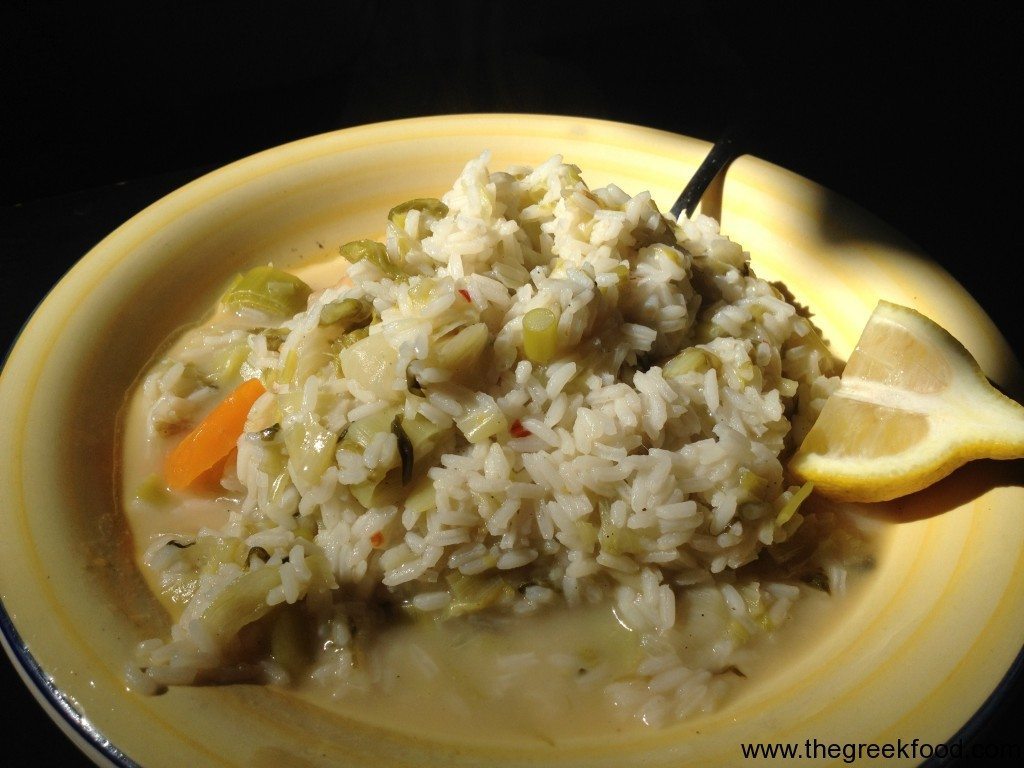 cabbage and leek rice