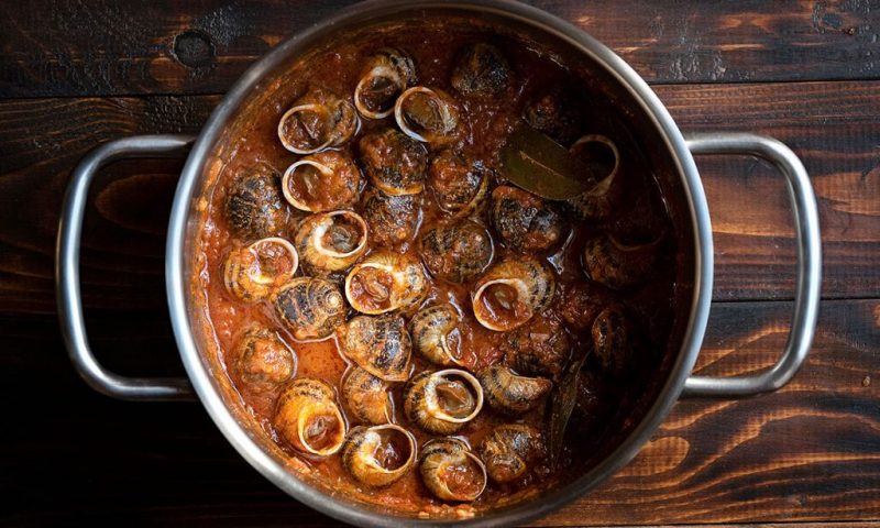 Traditional Escargots Recipe with Red sauce