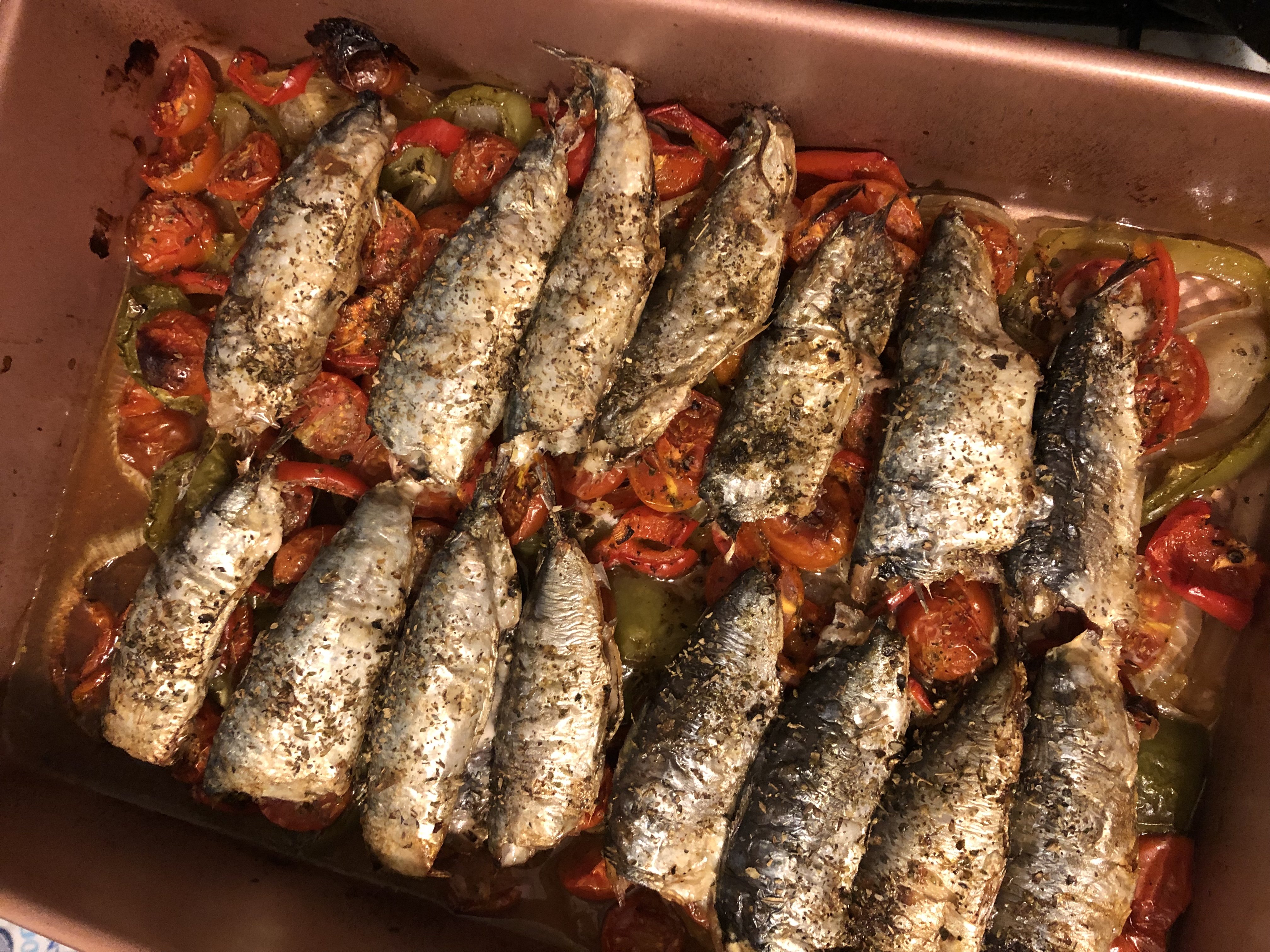 Sardines with vegetables
